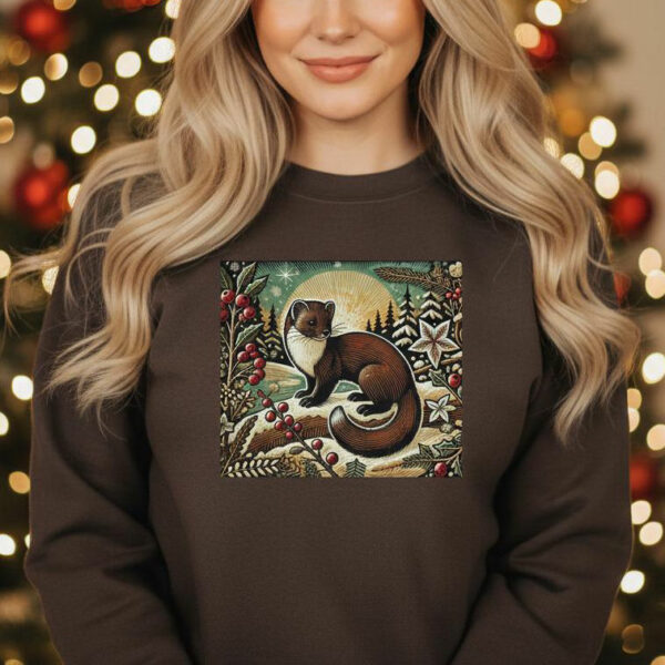Pine Marten Christmas Jumper | Woodland Winter Edition Sweatshirt Sweater