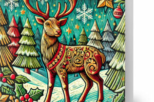 reindeer Christmas card
