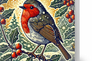 Robin Christmas card