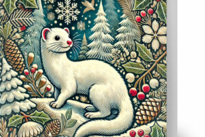 Stoat Christmas card