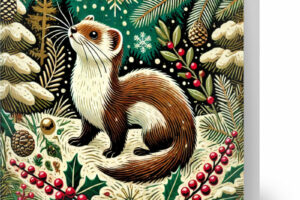 Weasel Christmas card