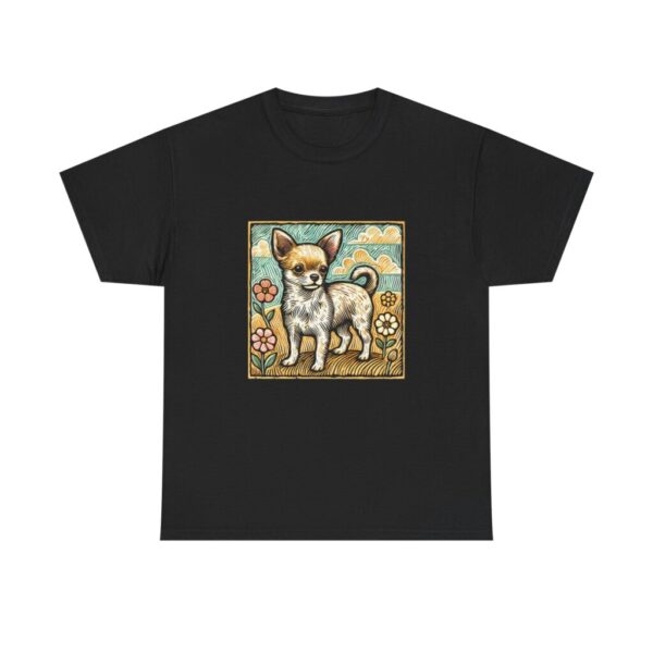1867760645570890980_2048.jpeg Cute Chihuahua T-shirt: Small Dog Illustration, Pet Lover Furry Friend Heavy Cotton Tee