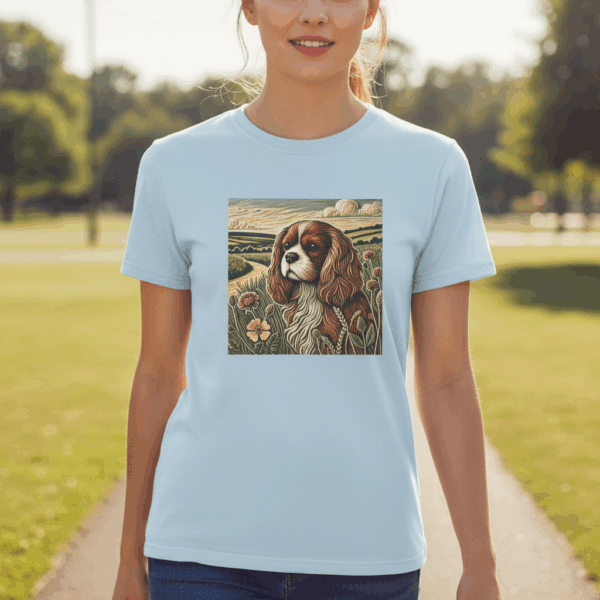 20251126192606-1f0cafdc-11ae-6f60-a2f0-9619fa09a2ff.png Cavalier King Charles Spaniel T-shirt: Furry Friend Dog Lover Heavy Cotton Tee