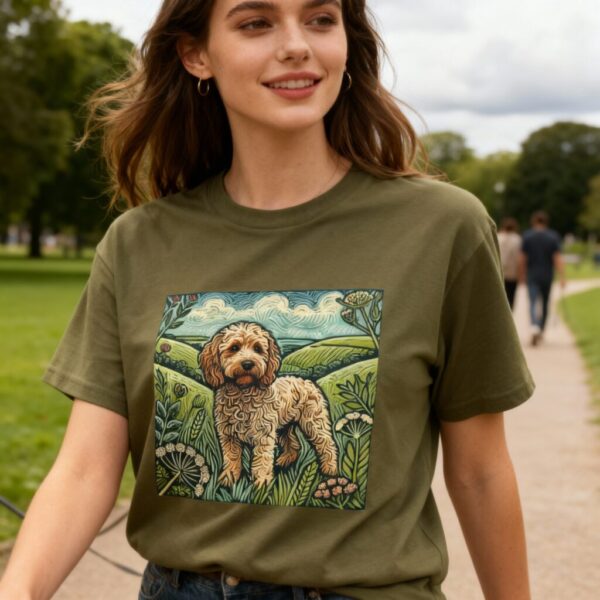 20251126193403-1f0cafed-db37-6b50-ad7a-3e458c3f5486.jpg Cockapoo T-Shirt: Furry Friends Collection Cute Cockapoo Dog Heavy Cotton Shirt