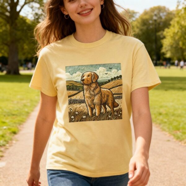 20251126194643-1f0cb00a-25fe-6230-8b0d-c2013fc753fb.jpg Golden Retriever T-Shirt: Furry Friends Collection Dog Parents Heavy Cotton Tee