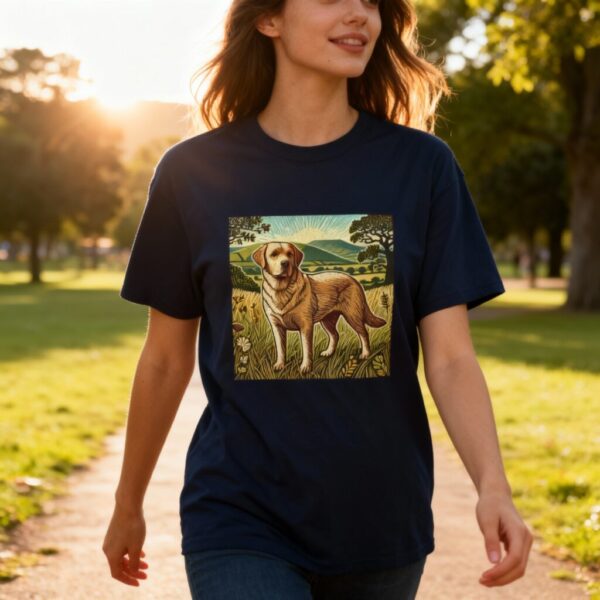 Labrador Retriever T-Shirt: Furry Friends Collection Lab Dog Parents Heavy Cotton Tee