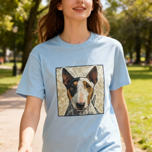Miniature Bull Terrier T-Shirt: Furry Friends Collection Dog Parents Heavy Cotton Tee
