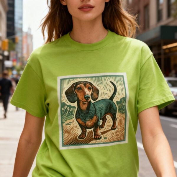 Smooth-haired Dachshund T-Shirt: Furry Friends Collection Dog Parents Heavy Cotton Tee