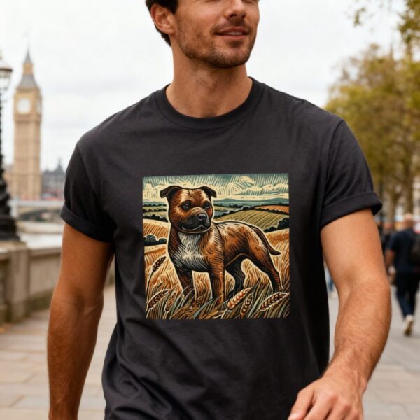 Staffordshire Bull Terrier T-Shirt: Furry Friends Collection Dog Parents Heavy Cotton Tee