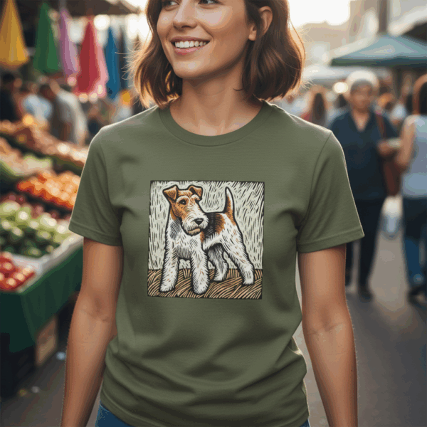 Wire Fox Terrier T-Shirt: Furry Friends Collection Westie Dog Parents Heavy Cotton Tee