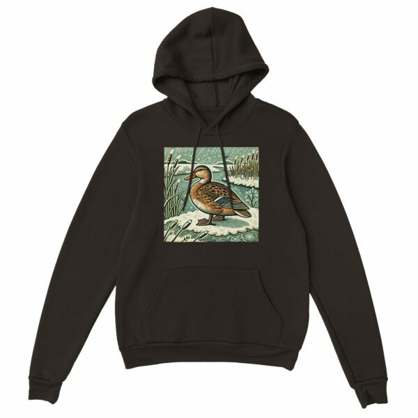 39fe5af6-1bc2-4cbd-a61a-44f816c7eaec.jpg Duck in Winter Hoodie | Woodland Wildlife Collection Cosy Nature-Inspired Unisex Pullover