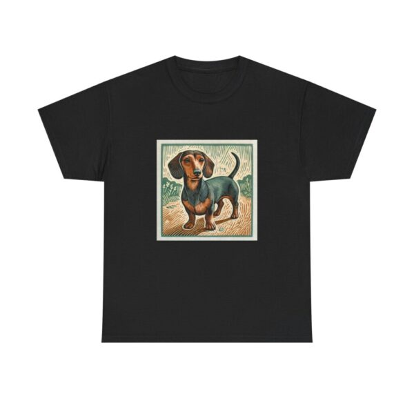Smooth-haired Dachshund T-Shirt: Furry Friends Collection Dog Parents Heavy Cotton Tee
