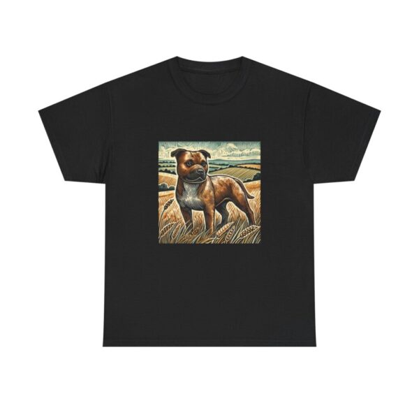 Staffordshire Bull Terrier T-Shirt: Furry Friends Collection Dog Parents Heavy Cotton Tee