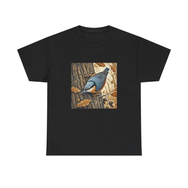 14462805062937713491_2048.jpeg Nuthatch T-Shirt Woodland Climbing Songbird Wildlife Illustration British Forest Bird Nature Tee Bird Lover Gift Wild Bird Series