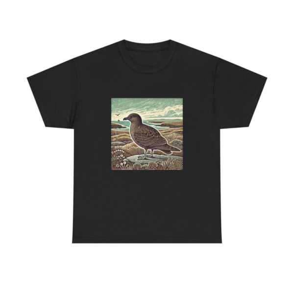 Arctic Skua T-Shirt Seabird Wildlife Illustration Coastal Bird Nature Tee, Birdwatcher Wild Bird Series