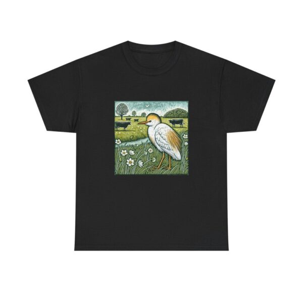 14735577576982141508_2048.jpeg Cattle Egret T-Shirt Elegant White Heron Wildlife Illustration Wetland Bird Nature Tee Birdwatcher Gift Wild Bird Series