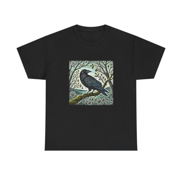 15107094001178611859_2048.jpeg Raven T-Shirt Powerful Corvid Wildlife Illustration British Black Bird Nature Tee Bird Lover Gift Wild Bird Series