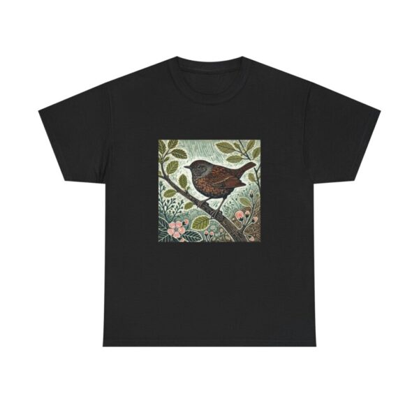 Dunnock T-Shirt British Garden Bird Wildlife Illustration Hedge Sparrow Nature Tee Bird Lover Gift Wild Bird Series
