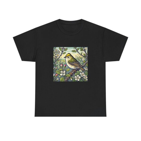 Goldcrest T-Shirt Tiny Woodland Songbird Wildlife Illustration British Forest Bird Nature Tee Bird Lover Gift Wild Bird Series