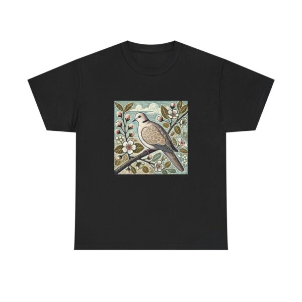 Collared Dove T-Shirt Gentle Garden Bird Wildlife Illustration British Songbird Nature Tee Bird Lover Gift Wild Bird Series