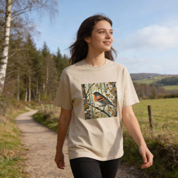 Brambling Brambling T-Shirt Winter Finch Wildlife Illustration, British Woodland Bird Nature Tee, Birdwatcher Gift Wild Bird Series