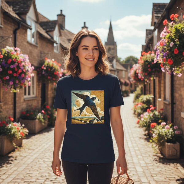 House Martin House Martin T-Shirt Summer Migratory Bird Wildlife Illustration British Aerial Songbird Nature Tee Bird Lover Gift Wild Bird Series