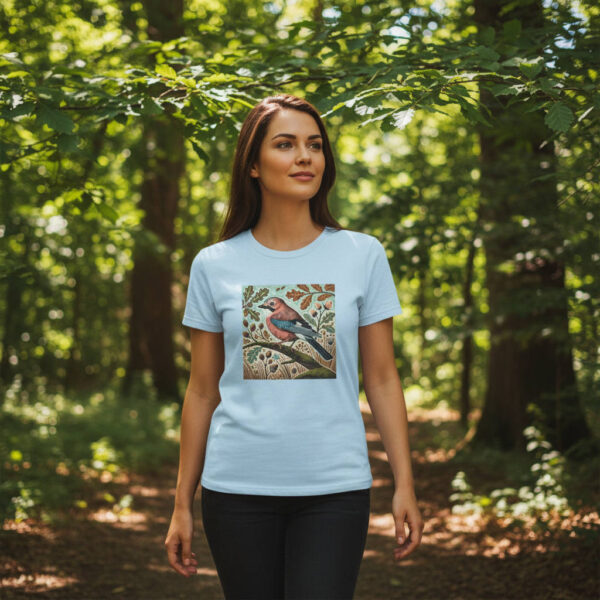 Jay Jay T-Shirt Colourful Woodland Corvid Wildlife Illustration British Forest Bird Nature Tee Bird Lover Gift Wild Bird Series