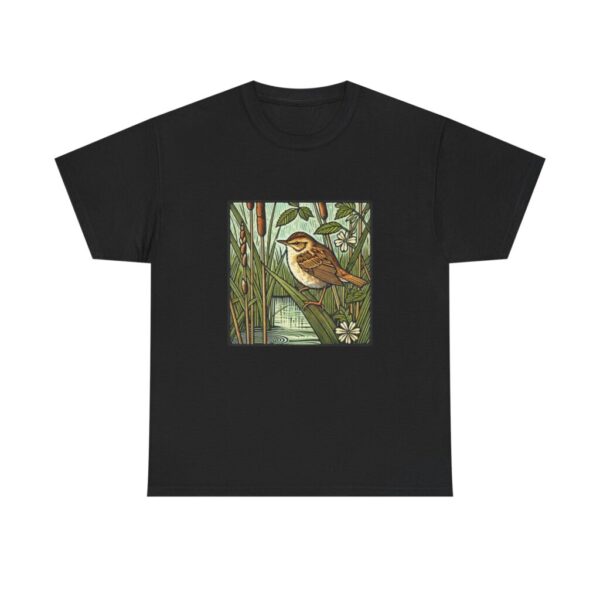 Aquatic Warbler T-Shirt Rare European Songbird Wildlife Illustration Bird Lover Nature Tee Wild Birds Series