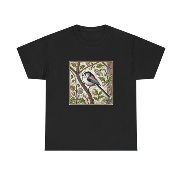 8113678339480881347_2048.jpeg Long-tailed Tit T-Shirt Charming Garden Songbird Wildlife Illustration British Woodland Bird Nature Tee Bird Lover Gift Wild Bird Series