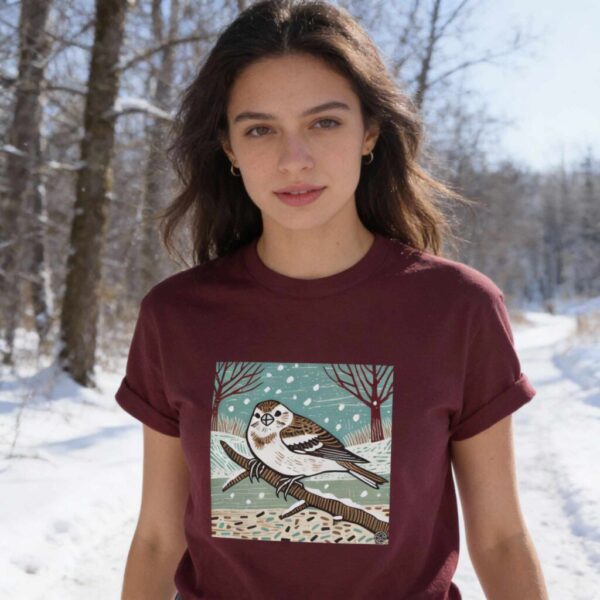 Frost the Snow Bunting - Heavy Cotton Tee