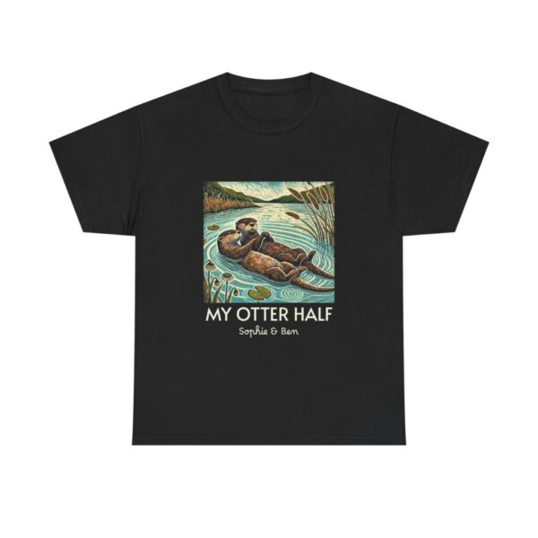 11979171421352258823_2048.jpeg Otter Couple T-Shirt, My Otter Half Personalised Names Cute Animal Wildlife Valentine's Gift, Couple Tee from Wild at Heart Series