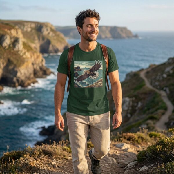 White Tailed Eagle T-Shirt Sea Eagle Wildlife Illustration Bird of Prey Nature Tee Birdwatching Gift UK Raptor Shirt