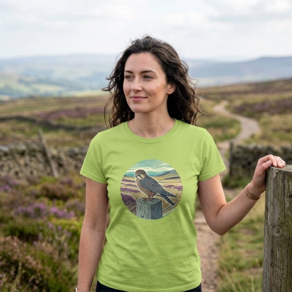 Merlin Falcon T-Shirt Scottish Bird of Prey Wildlife Illustration Nature Tee Birdwatching Gift UK Raptor Shirt