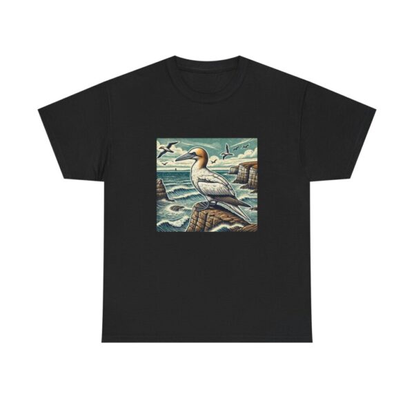 Gannet T-Shirt Seabird Wildlife Illustration Coastal Nature Tee Diving Bird Birdwatching Gift UK Sea Bird Shirt