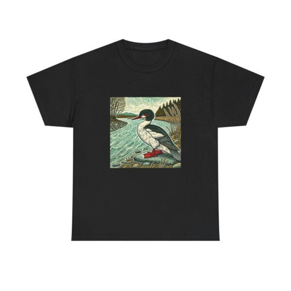 10746028370872506196_2048.jpeg Goosander t-shirt, Welsh bird t-shirt, birdwatcher gift, wildlife clothing, nature lover shirt, bird illustration tee, British bird t-shirt