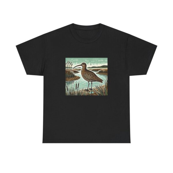 Curlew T-Shirt Welsh Bird Tee, Eurasian Curlew Wildlife Shirt, British Bird Lover Gift, Nature Illustration T-Shirt, Birdwatching Tee UK