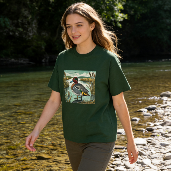 Eurasian Teal T-Shirt Welsh Bird Tee, Teal Duck Wildlife Shirt, Wetland Bird Gift, Birdwatcher T-Shirt, Nature Lover Tee UK