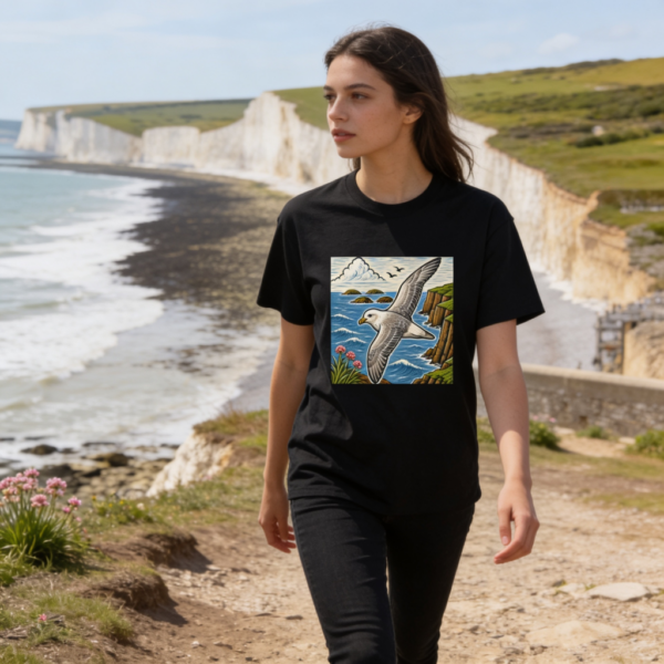 Fulmar T-Shirt Welsh Seabird Tee, Northern Fulmar Wildlife Shirt, Coastal Bird Gift, Birdwatcher T-Shirt, Nature Lover Tee