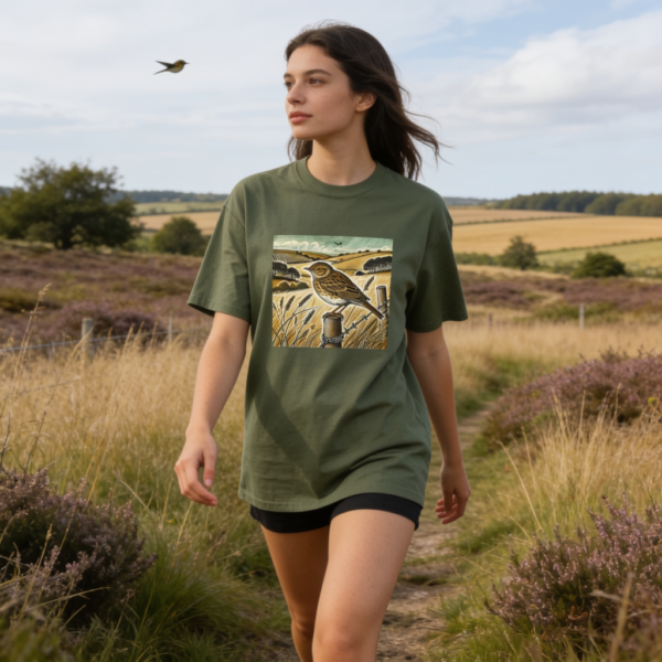 Tree Pipit T-Shirt | British Bird Illustration | Welsh Bird Series Tee | Birdwatching Gift | Wildlife Nature Shirt