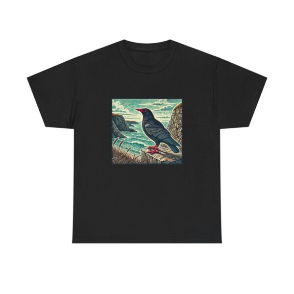 Chough T-Shirt Welsh Bird Tee, Red-Billed Chough Wildlife Shirt, Welsh Coastal Bird Gift, Birdwatcher T-Shirt, Nature Lover Tee UK