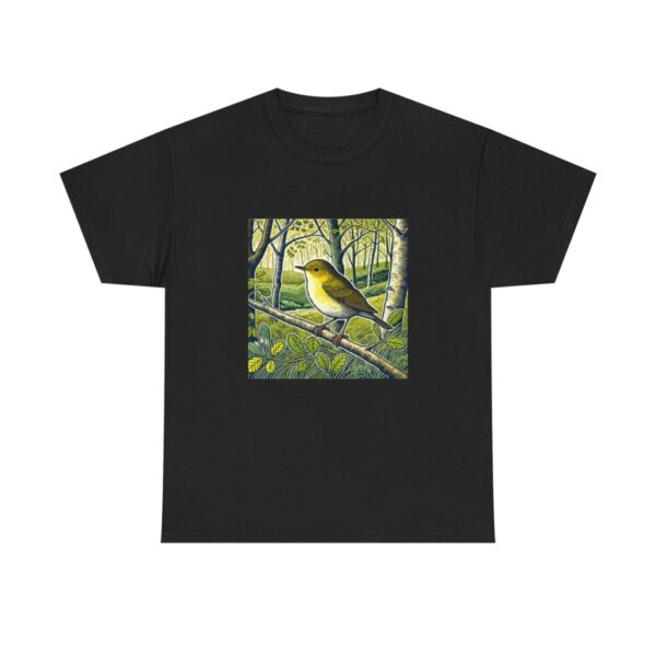 Wood Warbler T-Shirt | British Bird Illustration | Welsh Bird Series Tee | Birdwatching Gift | Wildlife Nature Shirt