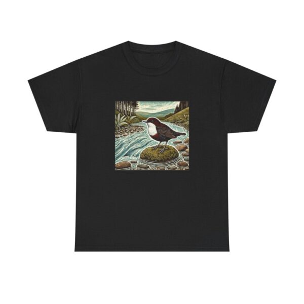 Dipper T-Shirt Welsh Bird Tee, White Throated Dipper Wildlife Shirt, River Bird Gift, Birdwatcher T-Shirt, Nature Lover Tee
